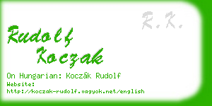 rudolf koczak business card